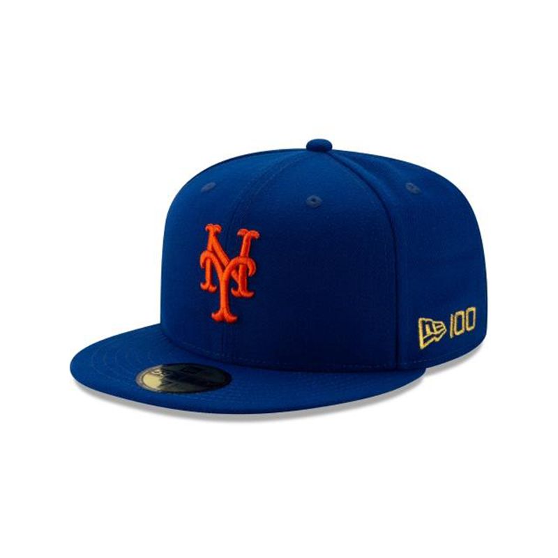 MLB New York Mets Team Color 59Fifty Fitted (TUK6053) - Black New Era Caps